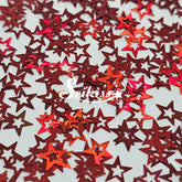 Red Retro Stars Shape Glitter - Red Glitter